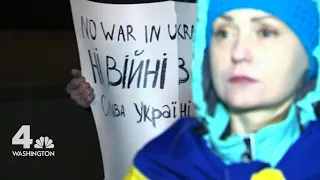 Protesters Decry Attack on Ukraine at Russian Embassy in DC | NBC4 Washington