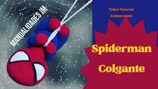 Spiderman Colgante - Amigurumi 12cm (Video Tutorial) 🕷️❤️💙