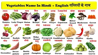 vegetables names in english and hindi with pdf | सब्जियों के नाम | vegetables | सब्जियाँ |