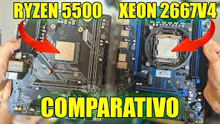 O Melhor XEON V4 vs RYZEN Baratinho - Comparativo do XEON 2667V4 vs RYZEN 5500