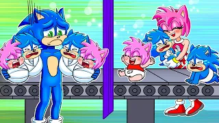 Sonic Has a Baby - Brewing Cute Baby Factory -  Sonic's Life Story - Sonic The Hedgehog 3 Animation