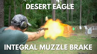Desert Eagle 50 AE Recoil Differences with an Integral Muzzle Brake (High Speed Camera)