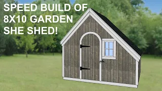 Speed Build of a Cute Shed Design. An amazing She Shed from iCreatables.com