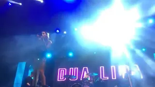 Dua Lipa performing "running" in Pristina