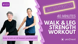 40 minute Walking At Home Workout | Low Impact, Seniors, Beginners