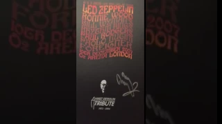 Jimmy Page Lee Zeppelin Ahmet Ertegun tribute program autographed
