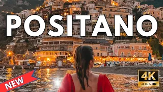 [4K] 🍋 POSITANO Italy (Amalfi Coast)🌊✅ WALKING TOUR WITH SUBTITLES (Story) DRONE August 2023