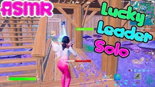 ASMR Gaming 🍀 Fortnite Lucky Leader Skin Solo Relaxing Gum Chewing + Controller Sounds Whispering 🎧