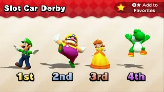 Mario Top 100 Minigames Slot Car Derby . Luigi Vs Wario Vs Daisy Vs Yoshi. ( Master CPU )