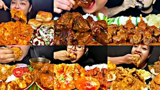 ASMR EATING SPICY EGG LABABDAR, CHICKEN, MUTTON CURRY | BEST INDIAN FOOD MUKBANG |Foodie India|