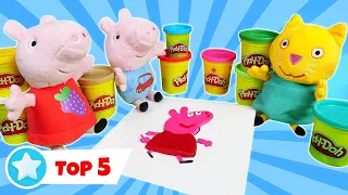 TOP-5 Videos mit Peppa Wutz. Tolle Spielzeuge für Kinder auf dem Kanal Plüpa Plüsch Paradies