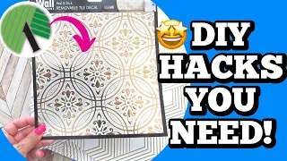 LIFE CHANGING DIY HACKS USING $1 DOLLAR TREE PEEL-N-STICK WALLPAPER! (unique high-end diys!)