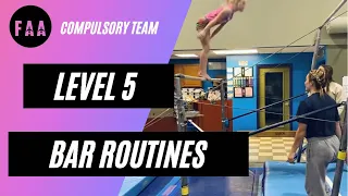 Level 5 Bar Routines October Update