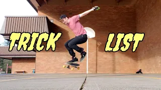 Current Longboard Trick List 🔥