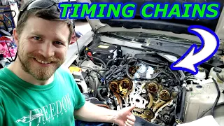 HOW TO REPLACE TIMING CHAINS ON CADILLAC CTS 3.6L (DAY 1)