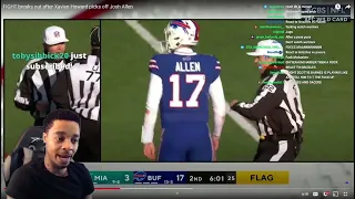 Flight reacts to bills vs dolphins Fight break out