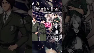 Who is stronger Eren and Mikasa vs Levi and Petra #short #aot #anime