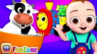 Farm Animals Song with ChuChu Toy Train–Animal Sounds -ChuChu TV Funzone Nursery Rhymes for Toddlers