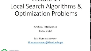 COSC-3112-AI-Lecture-14-Local Search, Optimization Problems, Hill Climbing, Simulated Annealing.