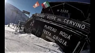 Skiing the Ventina, Plateau Rosa to Cervinia, Dec 2018