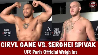UFC Paris Official Weigh ins: Ciryl Gane & Serghei Spivak