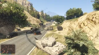 GTA V Michael's Epic Five Star Rhino Tank Rampage + Escape(Dispatch & Tactics Enhancement V)