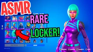 ASMR Gaming 😴 Fortnite My RARE Skins Locker Tour Relaxing 🎮🎧 Controller Sounds + Whispering 💤