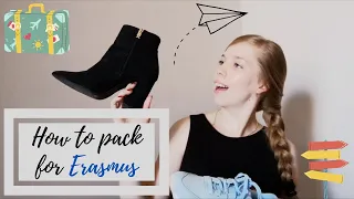 How to PACK Your SUITCASE for ERASMUS/STUDY ABROAD (9 Essentials) || Studying Abroad Series #1