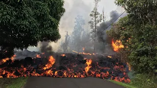 The impact of lava: destruction caused by volcano in Hawaii