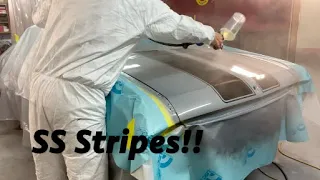 Painting SS Stripes on my 70 Chevelle! Ep. 24