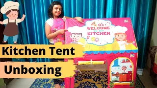 Kitchen Play House Tent with Kitchen Set Unboxing by Priyanshi | Welcome to my kitchen Tent