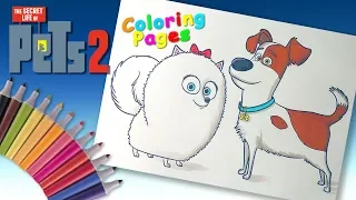 The Secret Life of Pets 2 Coloring Book Page #ForKids Coloring Max and Gidget