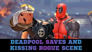 Deadpool The Game - Deadpool Saves And Kissing Rogue Scene - 4K Ultra HD Cinematic