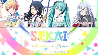 [FULL] SEKAI (セカイ) - Tsukasa, Ichika, Miku & Kanade | Color Coded Kan/Rom/Eng Lyrics | プロセカ