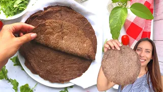 Keto Flaxseed flour tortilla with 3 ingredients | yeast-free and gluten-free | Recipe # 184