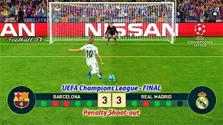 PES 2019 | Barcelona vs Real Madrid | FINAL UEFA Champions League | Penalty Shootout | Gameplay PC