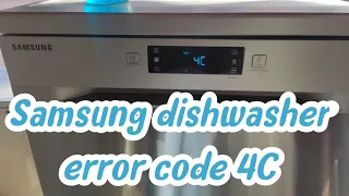 Tutorial:How to fix a 4C or 4E error code on a Samsung dishwasher