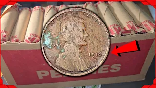 $25 PENNY HUNT! (COIN ROLL HUNTING PENNIES)