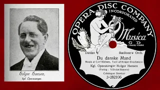 Du danske Mand - Holger Hansen - 1920
