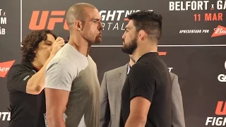 Vitor Belfort vs. Kelvin Gastelum UFC Fight Night 106 Media Day Staredown