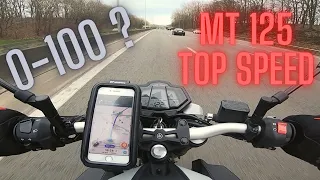 125CC MOTOSİKLET'LE OTOBAN'A ÇIKMAK ! - YAMAHA MT 125 TOP SPEED!