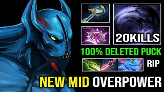 How to 100% Delete Annoying Puck From Mid with 1st Item Echo Sabre Nightstalker Nullifier Dota 2