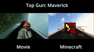 Minecraft vs TopGun (TopGun: Maverick Side by Side)