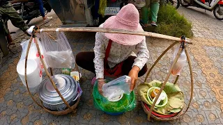 $ 2 for breakfast street food in Phnom Penh | Yummy Khmer food, Cambodian food tour