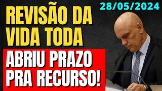 URGENTE: STF ABRIU PRAZO PRA RECURSO! REVISÃO DA VIDA TODA TEMA 1102 STF NOVIDADES ÚLTIMAS NOTÍCIAS!