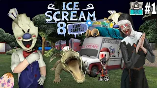 Ice Scream 8 : FINAL CHAPTER  Part 1 Gameplay Speedrun | Rod Chacha ka Tower🗼 Uda Diya😂