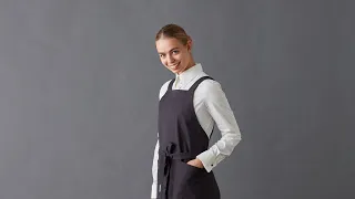 How to put on a cross back strap apron