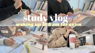 EXAM STUDY VLOG 📚 | waking up at 5am | my realistic college life? in Korea 🇰🇷