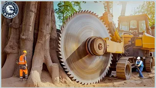 199 Incredible BIGGEST Fastest Chainsaw Machines Cutting Tree At Another Level