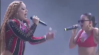Priscilla Alcântara canta “Sobrevivi” com Glória Groove em Lollapalooza